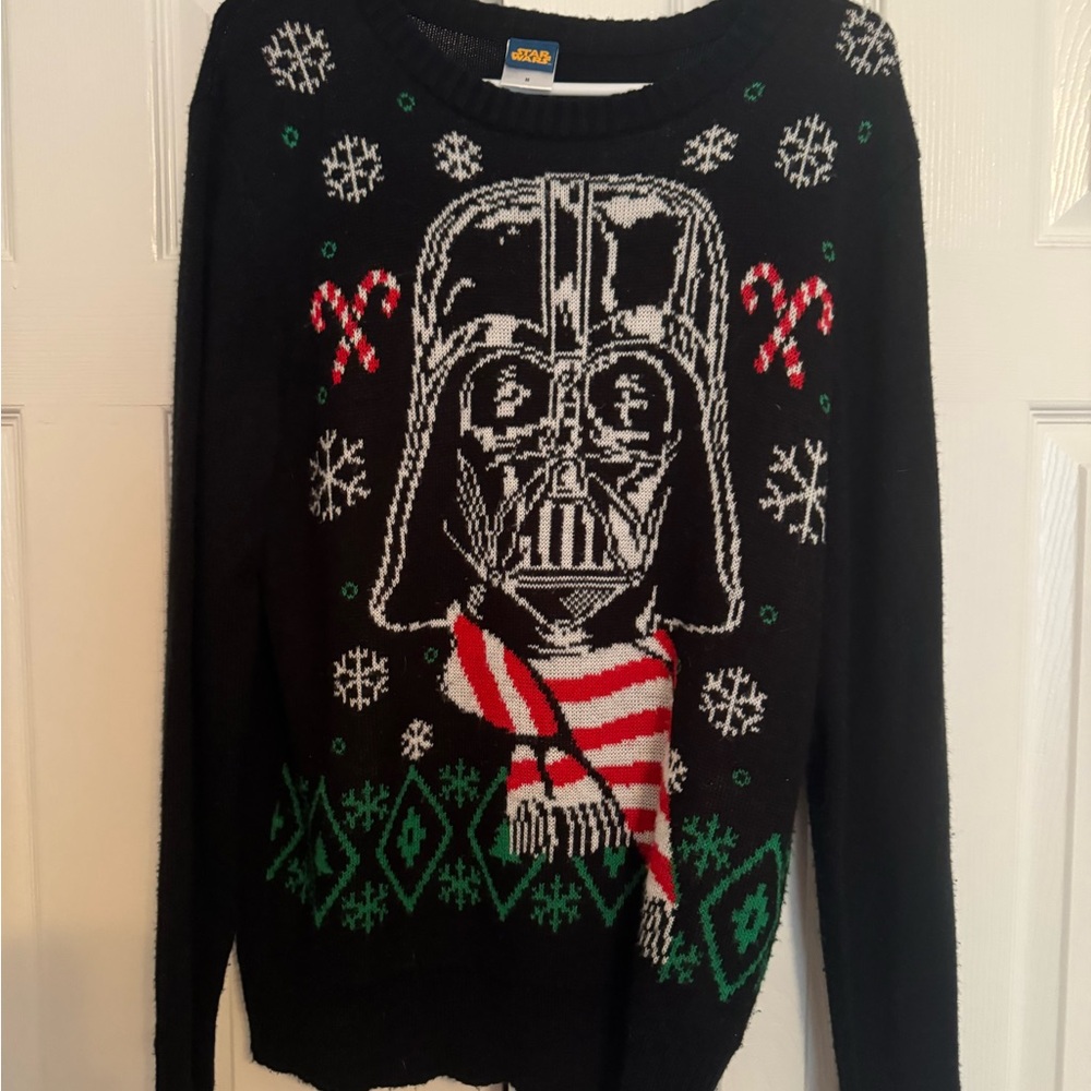 Star Wars Black Sweater with Darth Vader Design Ugly Christmas Sweater